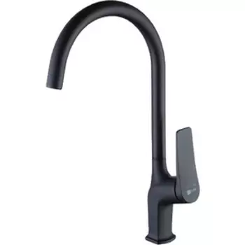 Смеситель для кухни Lemark Bronx высокий, черный (LM3705BL)