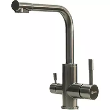 Смеситель для кухни Lemark Expert с подключением к фильтру, графит (LM5061GMN)