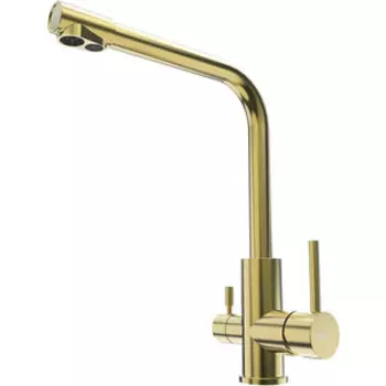 Смеситель для кухни Lemark Expert с подключением к фильтру, золото (LM5061G)