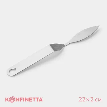 Лопатка кондитерская konfinetta, 222 см, рабочая часть 82 см, серебристая