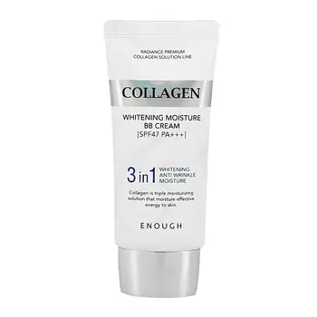 ENOUGH Крем тональный для лица COLLAGEN увлажняющий, отбеливающий, антивозрастной BB 3 IN 1