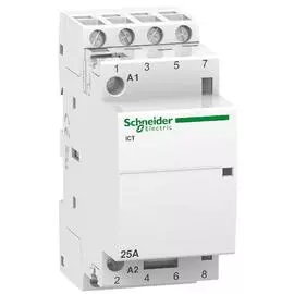 SE Acti 9 iCT25A Контактор модульный 4НО 220/240В АС 50Гц