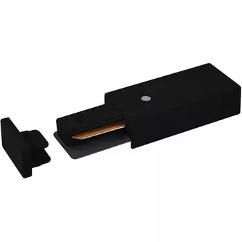 Ввод питания и заглушка торцевая для однофазного шинопровода черный Elektrostandard Track Rail BK Surface TRP-1-1-BK