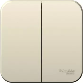 Выключатель двухклавишный (молочный) Systeme Electric Blanca BLNVA105002