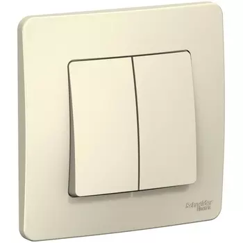 Выключатель двухклавишный (молочный) Systeme Electric Blanca BLNVS106602
