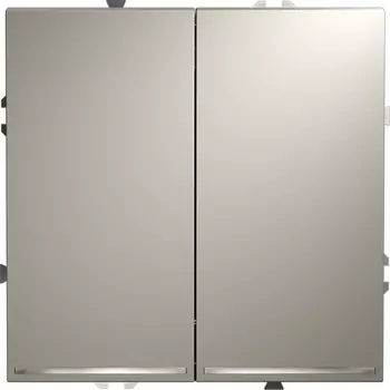 Выключатель двухклавишный с подсветкой (кашемир) Voltum S70 VLS020203