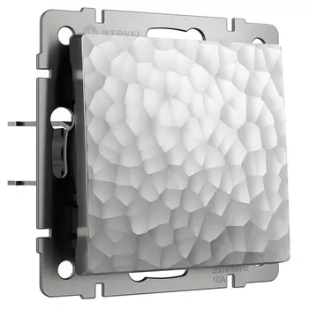 Выключатель одноклавишный проходной (hammer серебряный) Werkel W1212006 (a052079)