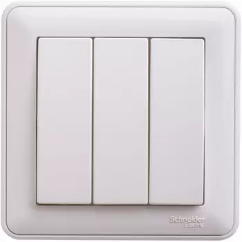 Выключатель трехклавишный (белый) Systeme Electric W59 VS0510-351-18