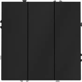 Выключатель трехклавишный (графит) Voltum S70 VLS030107