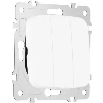 Выключатель трёхклавишный Arte Milano am-205 205.30-3.white