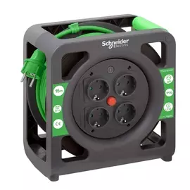 Удлинитель катушечный Schneider electric Thorsman 4 розетки 15м 3х1.5 IP20