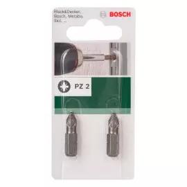 Бита PZ2 25мм Bosch 2шт 2 XH 2609255923