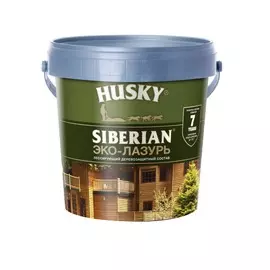 антисептик husky siberian ?эко-лазурь для дерева? полуматовая кофейное дерево 0,9л.