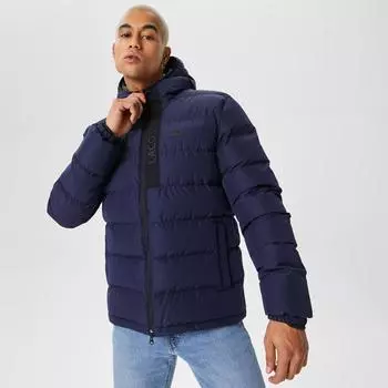 Мужская стёганая куртка Lacoste с капюшоном