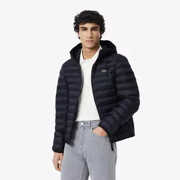 Мужская стёганная куртка Lacoste с капюшоном