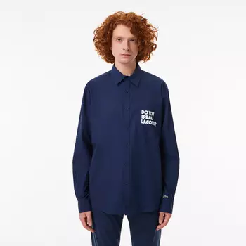 Мужская рубашка Lacoste Loose Fit с принтом