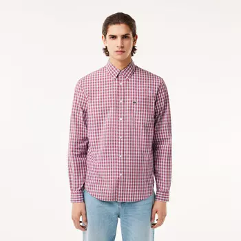 Мужская рубашка Lacoste Regular Fit в клетку