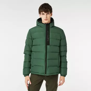 Мужская стёганая куртка Lacoste с капюшоном