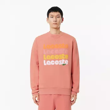 Мужская флисовая толстовка Lacoste с принтом