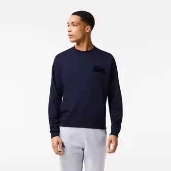 Мужская домашнаяя толстовка Lacoste из хлопкового флиса