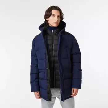 Мужская удлинённая куртка Lacoste с капюшоном
