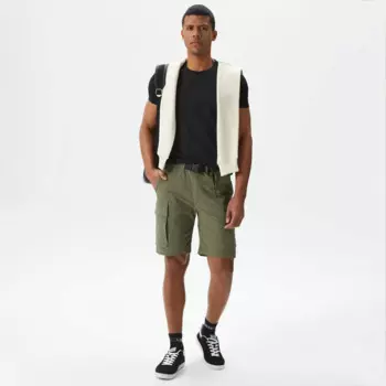Мужские шорты Lacoste из смеси хлопка и льна