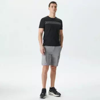 Мужские шорты Lacoste из смеси хлопка и льна