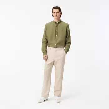 Мужские брюки Lacoste из смеси хлопка и льна