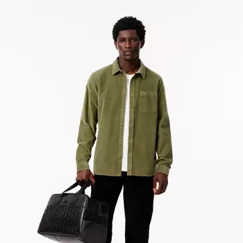 Мужская хлопковая велюровая рубашка Lacoste Regular Fit