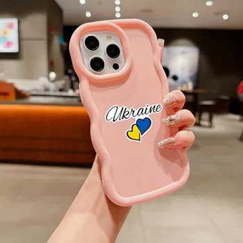 Чехлы для телефонов N87 Love art Macaron с волнистым краем для iPhone 15 14 Pro Max Samsung A54 A13 A14 S23 S24 Ultra A23 S21 FE Redmi Note 13 Pro, противоударный чехол for iPhone 6(6s)