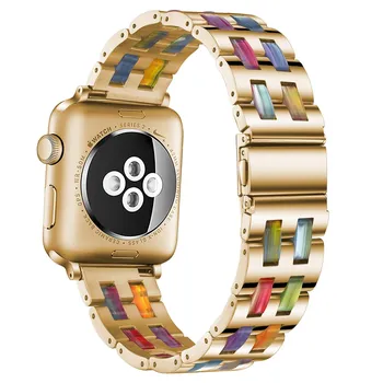 Ремешок для часов для iWatch Serie 9 41 мм 45 мм 8 7 6 5 Ремешок из нержавеющей стали и смолы для Apple Watch Ultra 2 49 мм, ремешок 40 мм 44 мм 42mm 44mm 45mm 49mm