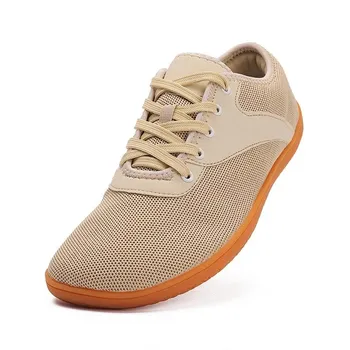 Fashion Barefoot Shoes Adult Cross-Trainer Wide Toe Box Men s Wide Minimalist Zero Drop Sole Casual Knitting Walking Sneakers Large Size 36