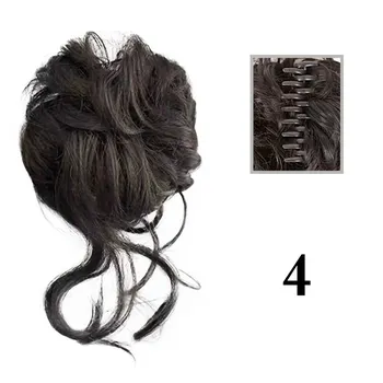 LISI HAIR Синтетический беспорядочный пучок волос взлохмаченный парик на заколке для наращивания волос вьющиеся волнистые хвостики парик для женщин 20cm
