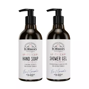 DR.MINERAL’S Подарочный набор мыло для рук + гель для душа с натуральными экстрактами