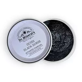DR.MINERAL’S Угольный чёрный скраб DETOX на основе активированного угля и морской соли 250.0