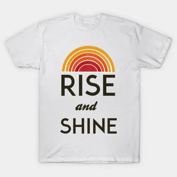 Футболка женская Rise And Shine Harajuku Print Kawaii футболка летняя с коротким рукавом женская футболка топ футболка S