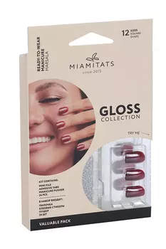 Набор накладных ногтей MIAMITATS GLOSS (Square) Marsala (6646)