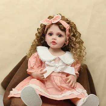 22-дюймовая кукла-младенец Reborn Baby Doll, полное тело, силиконовая водонепроницаемая, малышка, 55 см, девочка, кукла, принцесса, реалистичная, мягкая, сенсорная игрушка, рождественский подарок