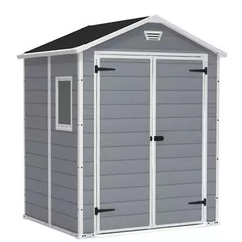 Пластиковый сарай Keter Manor 6*5 DD серый