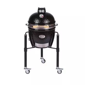 Керамический гриль Monolith Junior Black PRO 2.0 с ножками черный 33 см