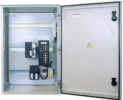 Коммутатор OSNOVO OS-46T1(SW-80822/ILR) уличный управляемый (L2+) на 12 портов с термостабилизацией на базе уличной станции OS-46T1