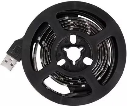 Лента Lamper 141-383 LED с USB коннектором 5 В, 8 мм, IP65, SMD 2835, 60 LED/m, цвет свечения синий