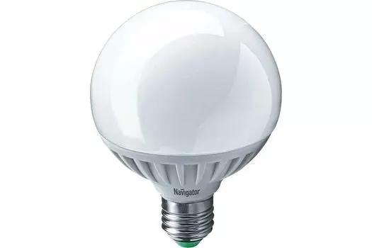 Лампа светодиодная Navigator NLL-G95-12-230-2.7K-E27 (уп/10шт), 12Вт, 176-264В, 2700К, 1000лм, E27, 95х137мм, шар, матовая (94147)