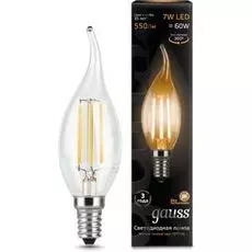 Лампа светодиодная Gauss 104801107 LED Filament Свеча на ветру E14 7W 550lm 2700К