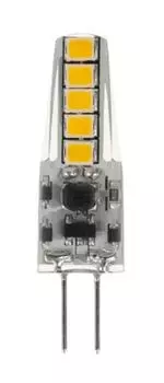 Лампа светодиодная Rexant 604-5007 капсульного типа JC-SILICON G4 12В 2Вт 4000K нейтральный свет (силикон)