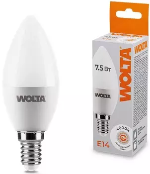 Лампа светодиодная WOLTA 25SC7.5E14 7.5Вт 4000K E14