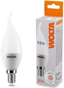 Лампа светодиодная WOLTA 25SCD7.5E14 7.5Вт 4000K E14