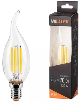 Лампа светодиодная WOLTA 25SCDFT7E14 FILAMENT 7Вт 4000K Е14