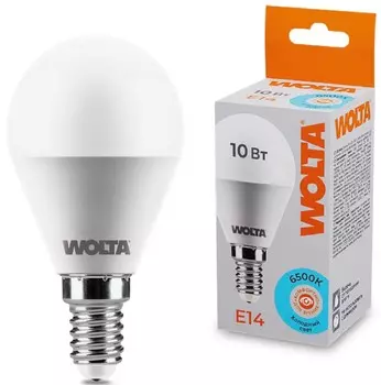 Лампа светодиодная WOLTA 25W45GL10E14 10Вт 6500K E14