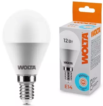 Лампа светодиодная WOLTA 25W45GL12E14 12Вт 6500K Е14
